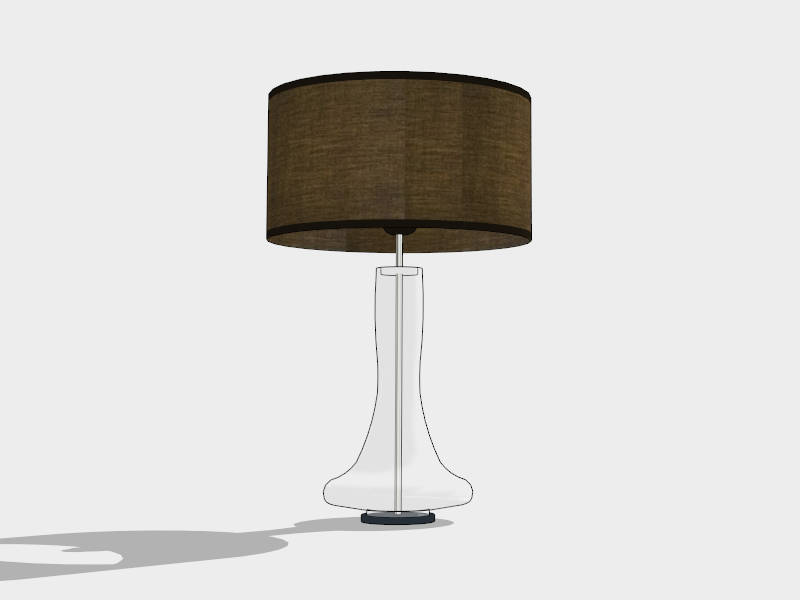 Clear Base Table Lamp sketchup model preview - SketchupBox