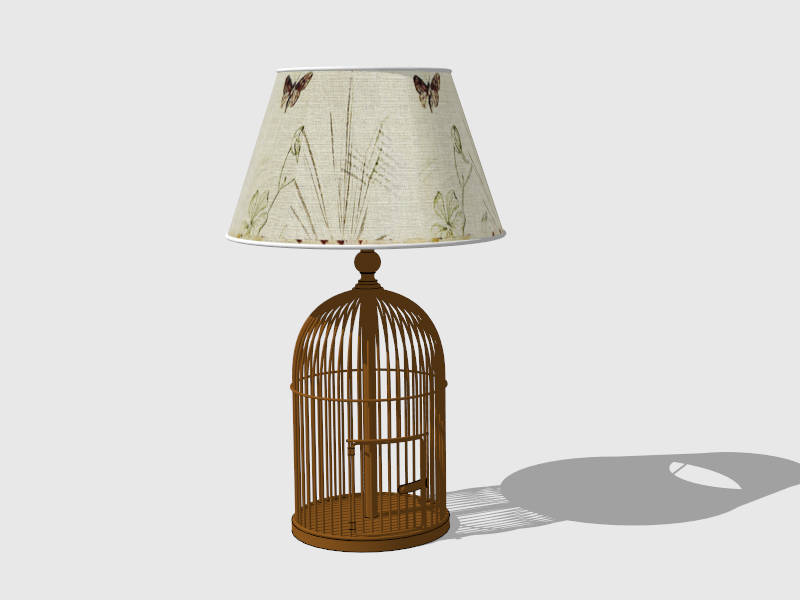 Birdcage Table Lamp sketchup model preview - SketchupBox