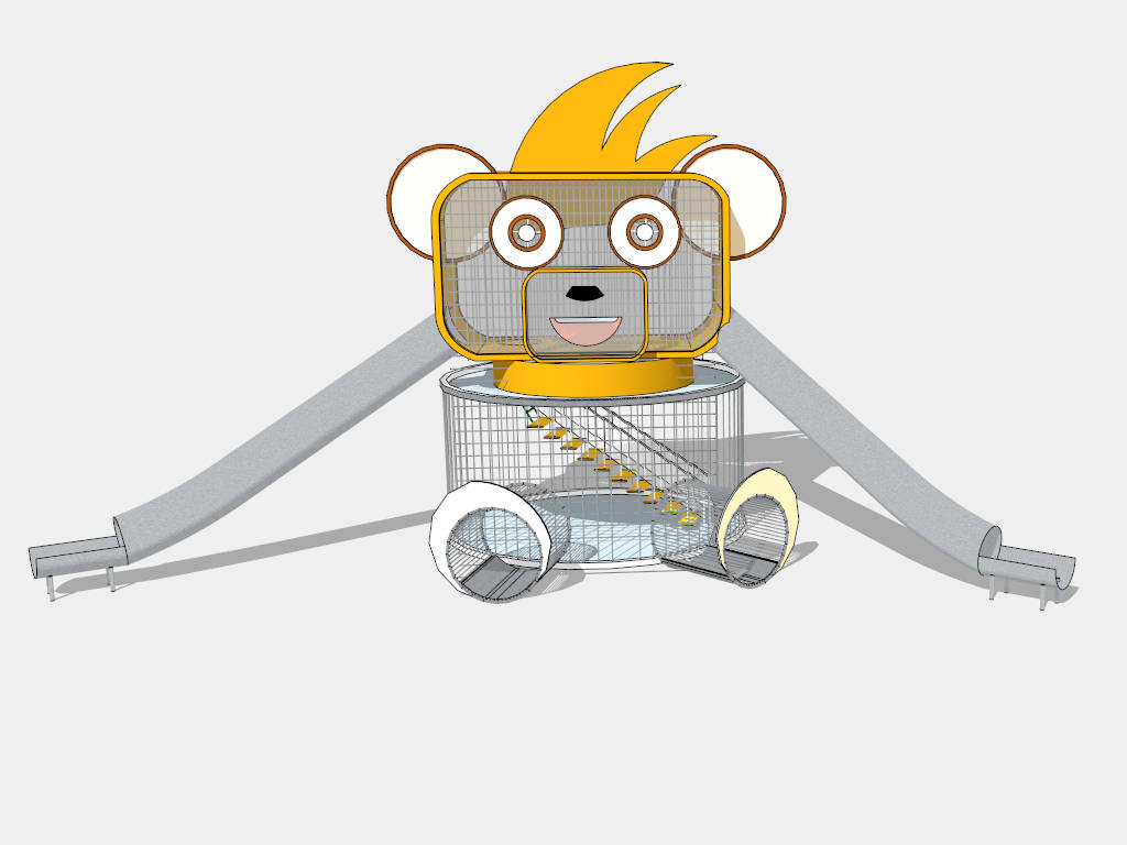 Giant Monkey Slide sketchup model preview - SketchupBox