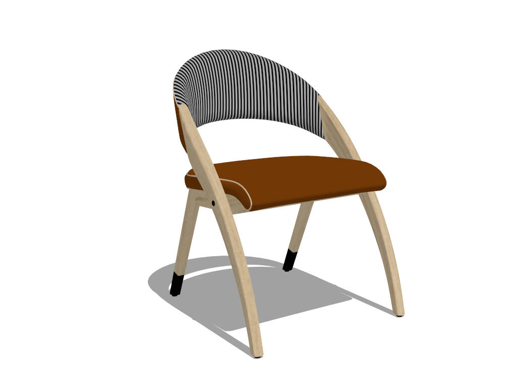 Upholstered Dining Chair sketchup model preview - SketchupBox