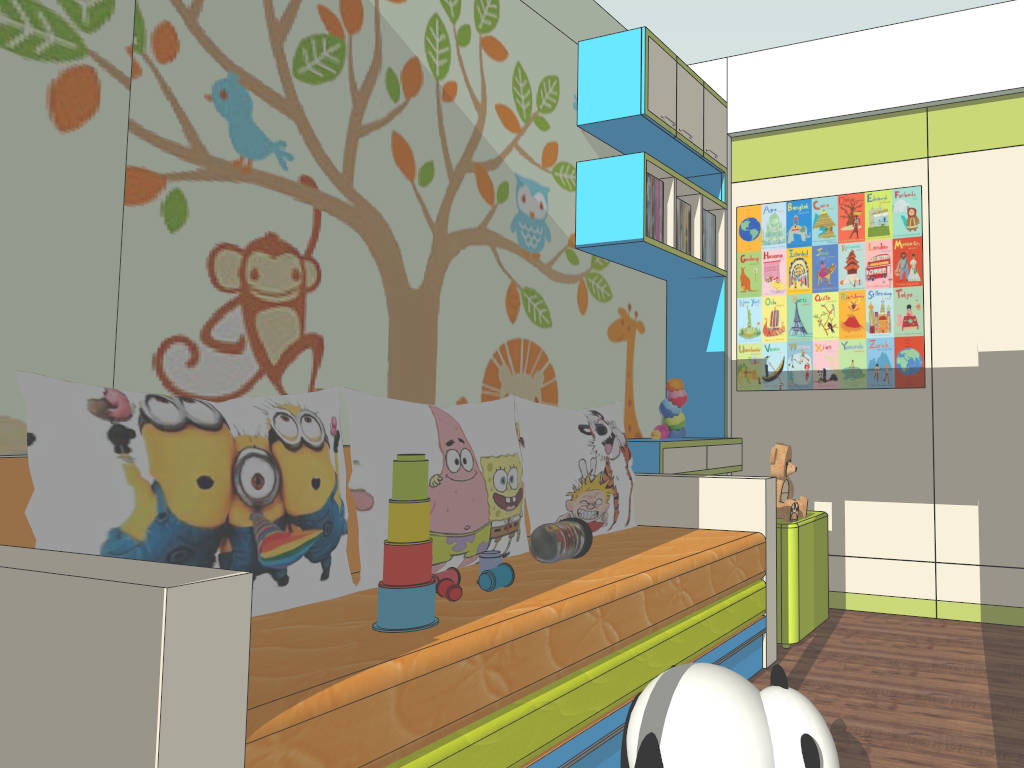 Kids Playroom Idea sketchup model preview - SketchupBox
