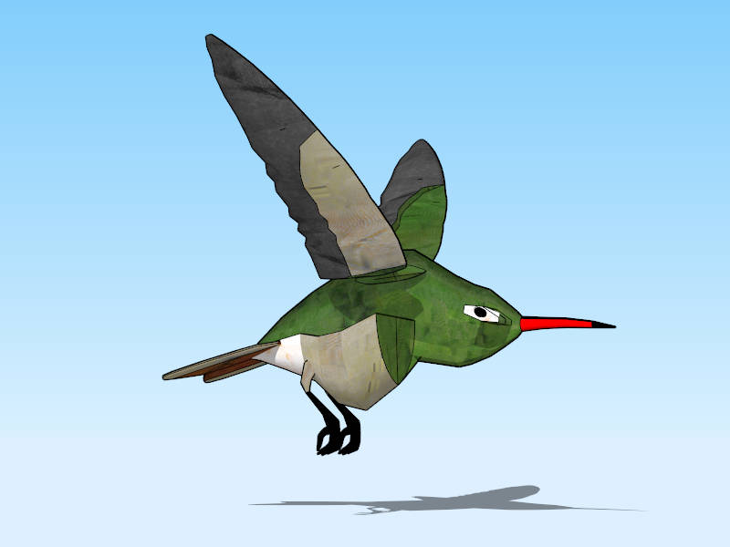 Hummingbird sketchup model preview - SketchupBox