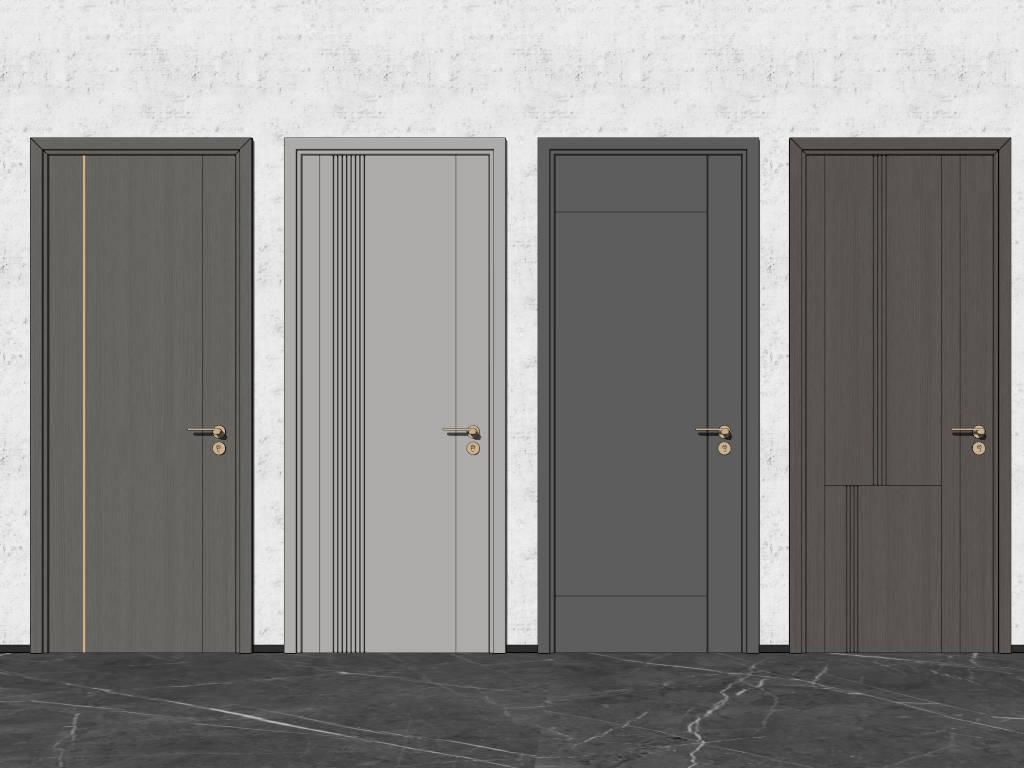 Modern Interior Doors sketchup model preview - SketchupBox