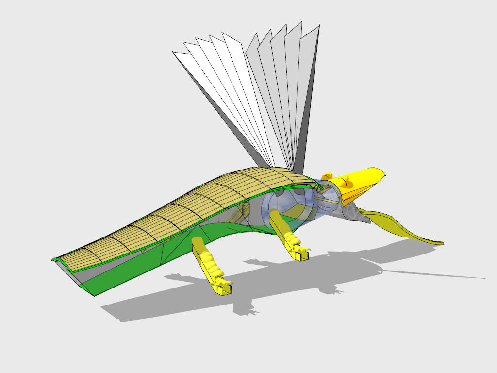 Insect Locust Playground Slide sketchup model preview - SketchupBox