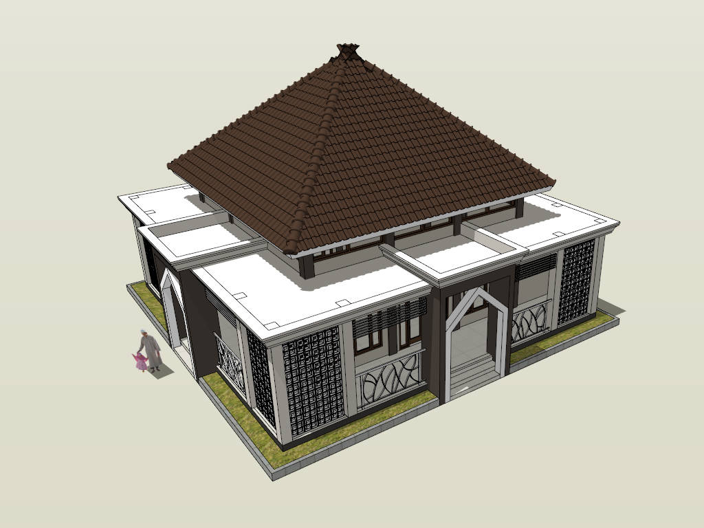 Small Mosque Design sketchup model preview - SketchupBox