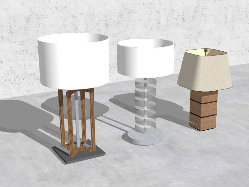 Farmhouse Table Lamps sketchup model preview - SketchupBox