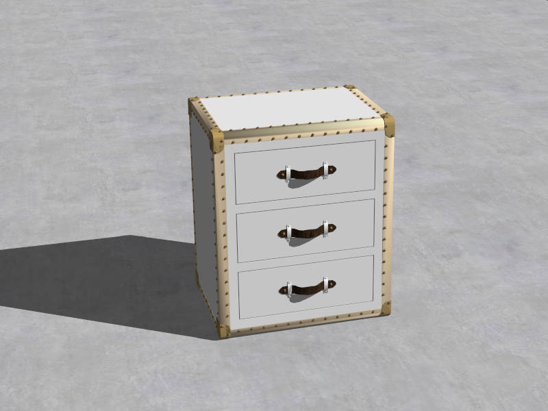 Antique Dresser Nightstand sketchup model preview - SketchupBox