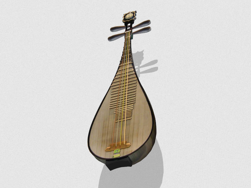 Pipa Instrument sketchup model preview - SketchupBox