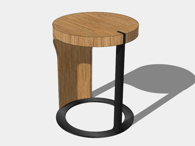Cylinder End Table sketchup model preview - SketchupBox
