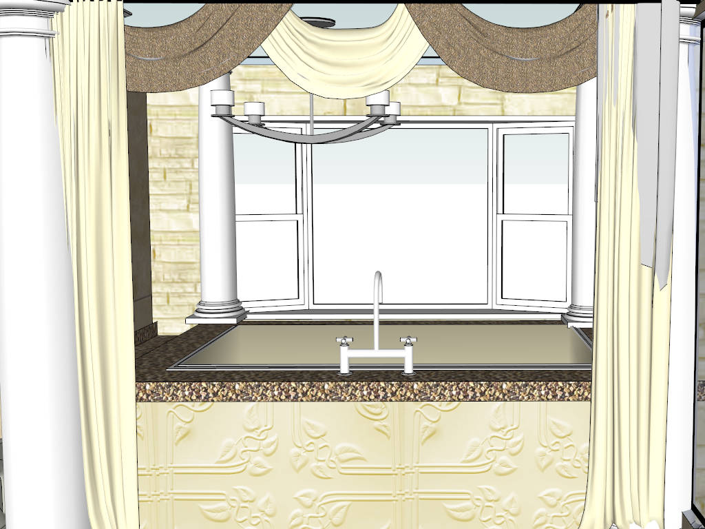 L Shaped Master Bathroom Design sketchup model preview - SketchupBox