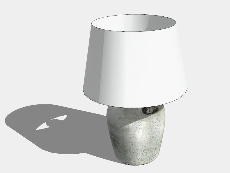 Pottery Table Lamp for Living Room sketchup model preview - SketchupBox