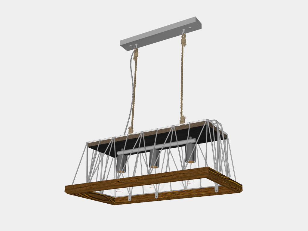 Rustic Industrial Pendant Lighting sketchup model preview - SketchupBox