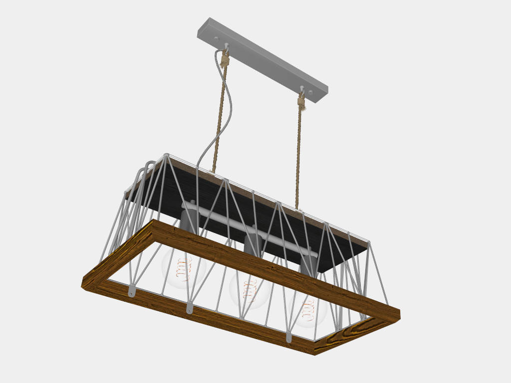 Rustic Industrial Pendant Lighting sketchup model preview - SketchupBox