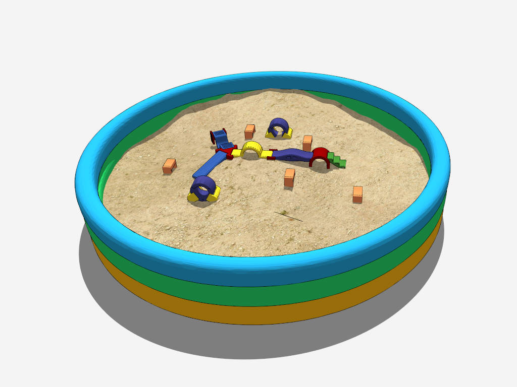 Round Sandbox sketchup model preview - SketchupBox