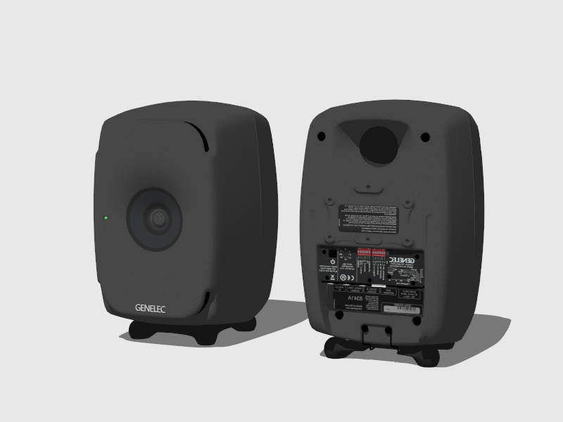 Black Desktop Speakers sketchup model preview - SketchupBox