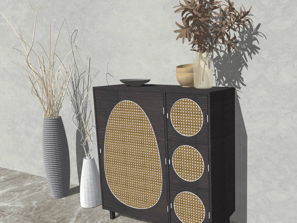 Modern Sideboard Cabinet for Dining Room sketchup model preview - SketchupBox