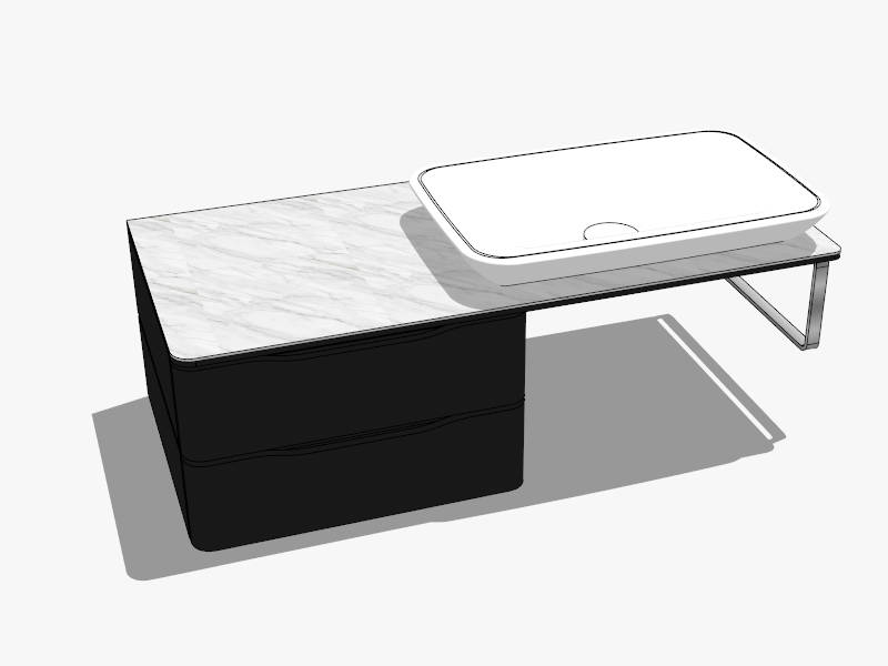 Small Space Bathroom Vanity sketchup model preview - SketchupBox