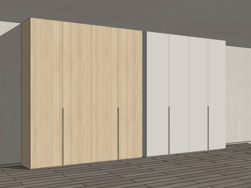 Modern Wardrobe Design for Bedroom sketchup model preview - SketchupBox