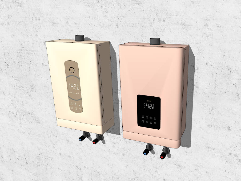 Tankless Water Heater sketchup model preview - SketchupBox