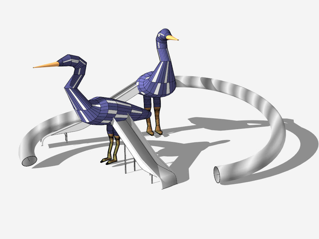 Birds Playground Slide sketchup model preview - SketchupBox