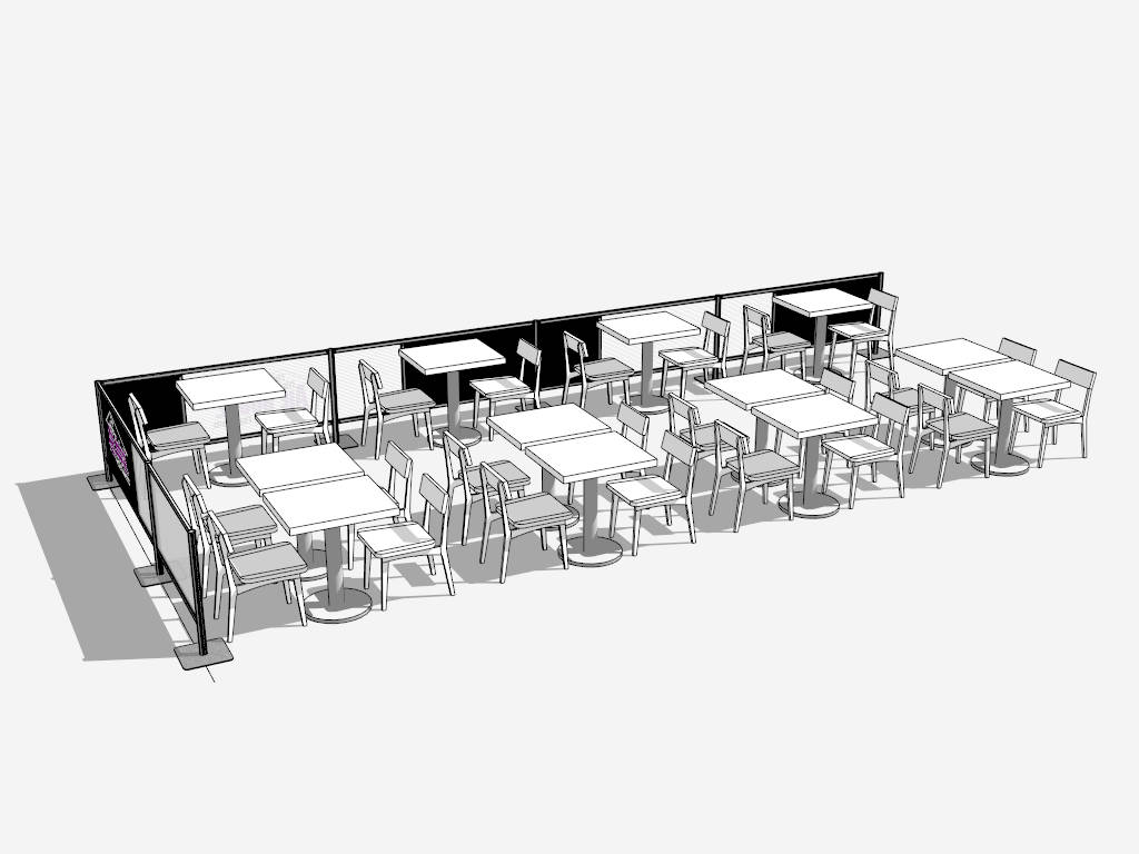 Office Canteen Furniture sketchup model preview - SketchupBox