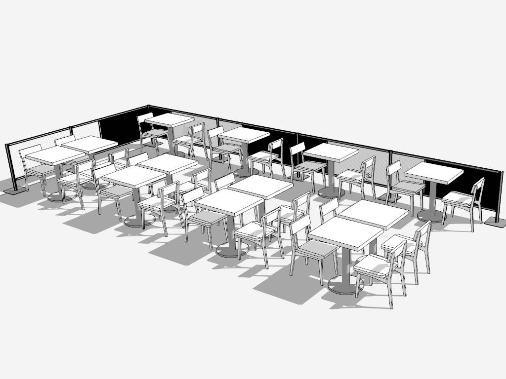 Office Canteen Furniture sketchup model preview - SketchupBox