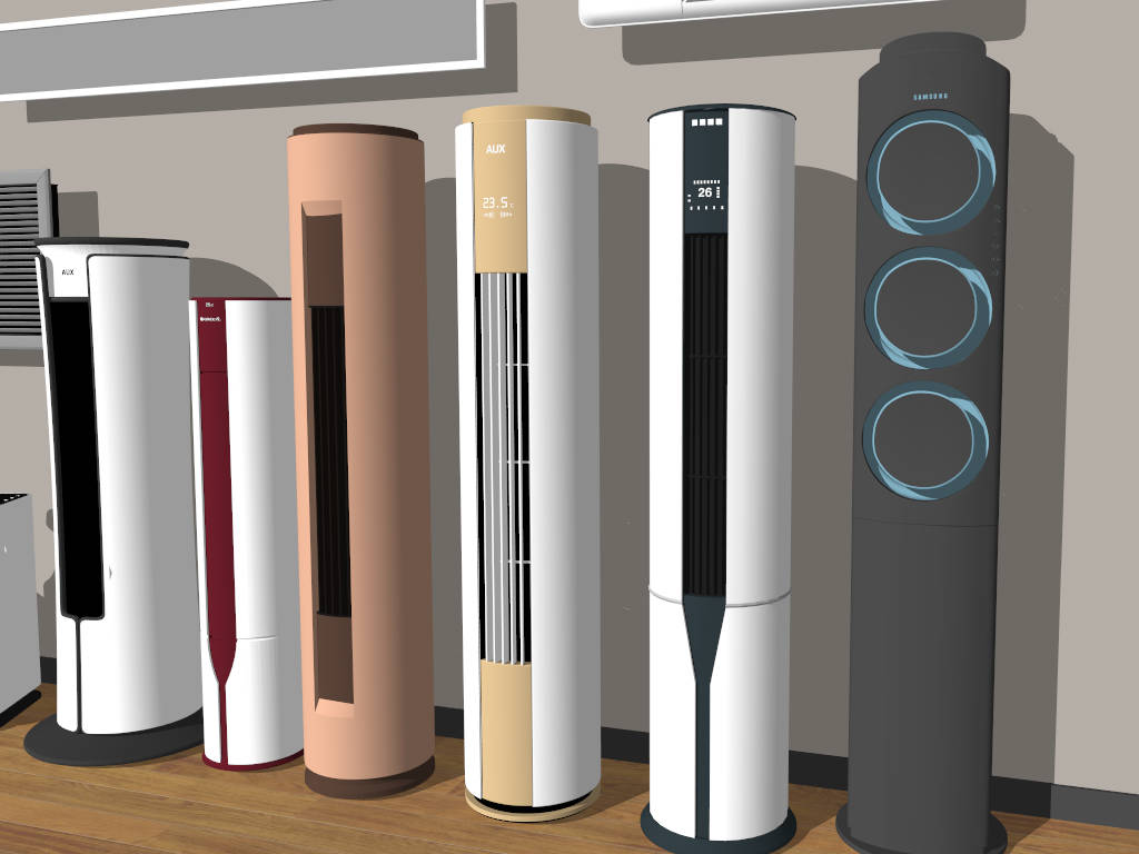 Indoor Air Conditioners Collection sketchup model preview - SketchupBox