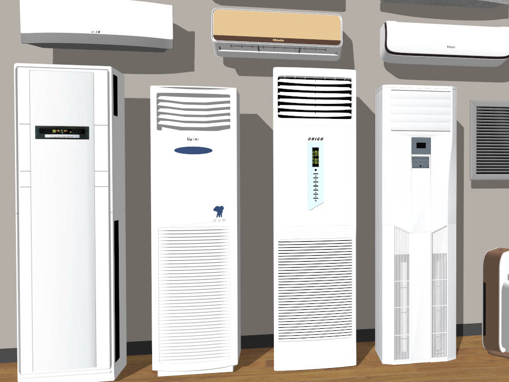 Indoor Air Conditioners Collection sketchup model preview - SketchupBox