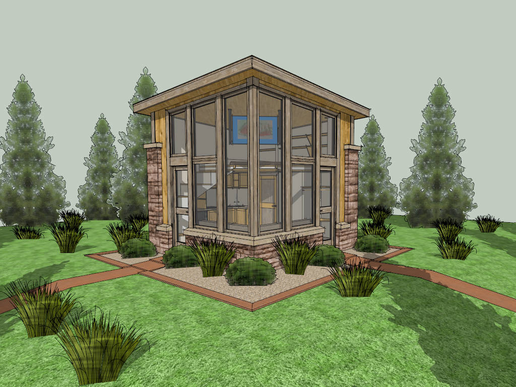 Very Small Cabin sketchup model preview - SketchupBox