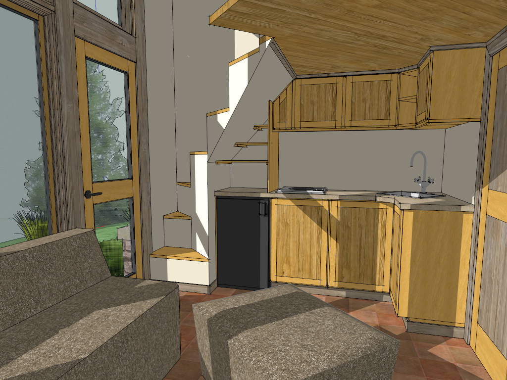 Very Small Cabin sketchup model preview - SketchupBox