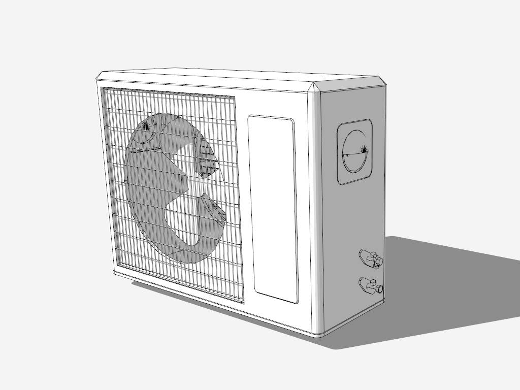 Split Air Conditioner Condenser Unit sketchup model preview - SketchupBox