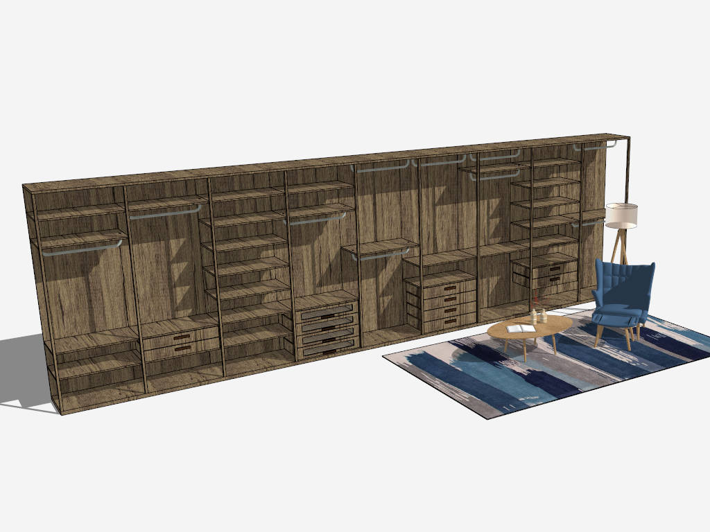 Wardrobe Room Idea sketchup model preview - SketchupBox