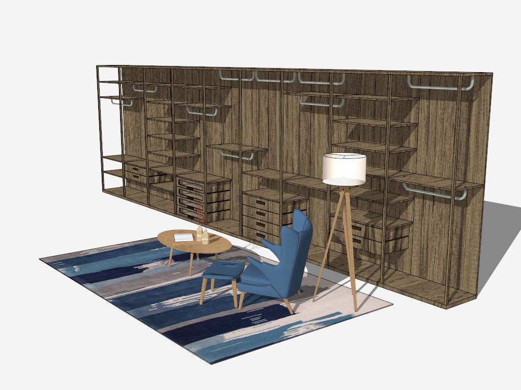 Wardrobe Room Idea sketchup model preview - SketchupBox