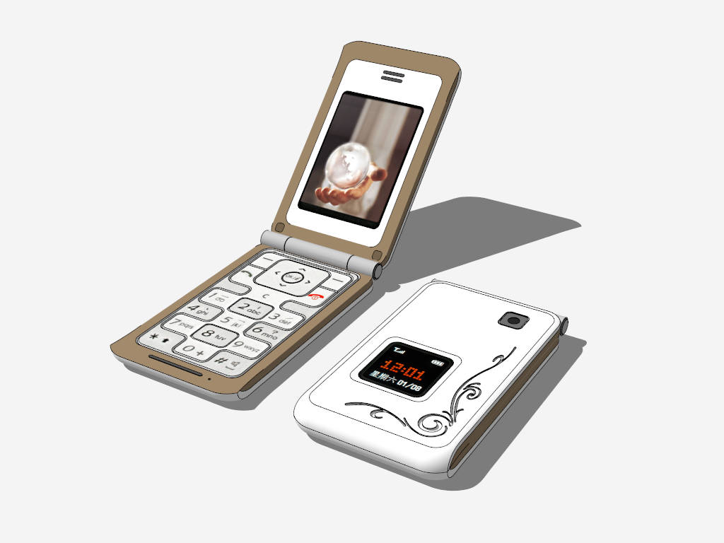 Old Flip Phone sketchup model preview - SketchupBox