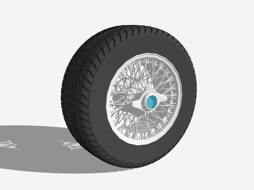 Wheel with Car Tire sketchup model preview - SketchupBox