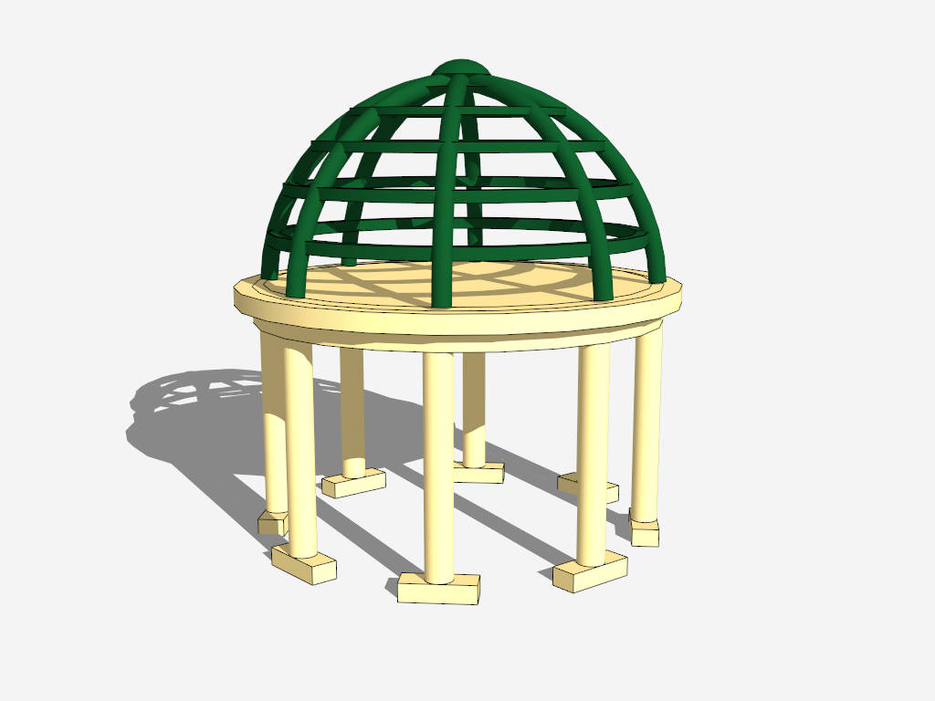 Greek Style Pavilion sketchup model preview - SketchupBox