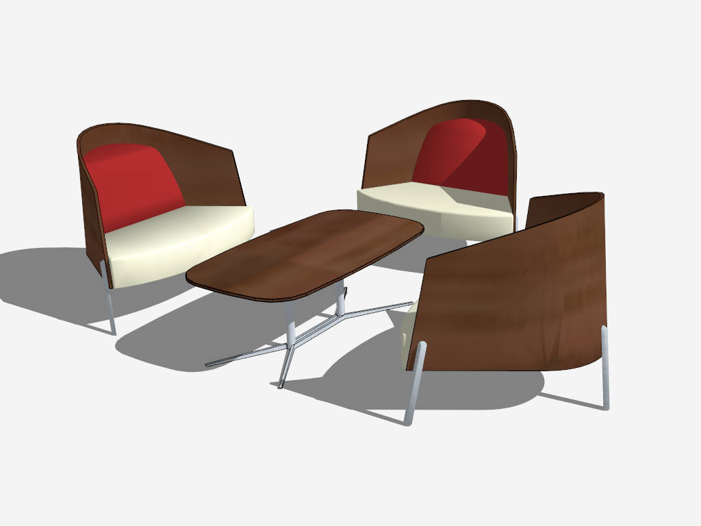 Office Breakroom Furniture sketchup model preview - SketchupBox