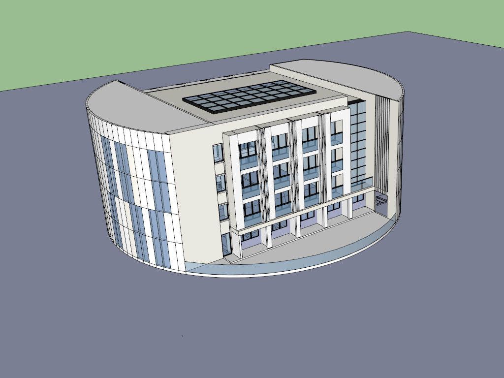Modern Dormitory Architecture sketchup model preview - SketchupBox