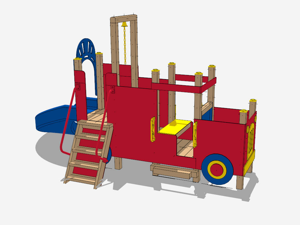 Toddler Car Playground Slide sketchup model preview - SketchupBox