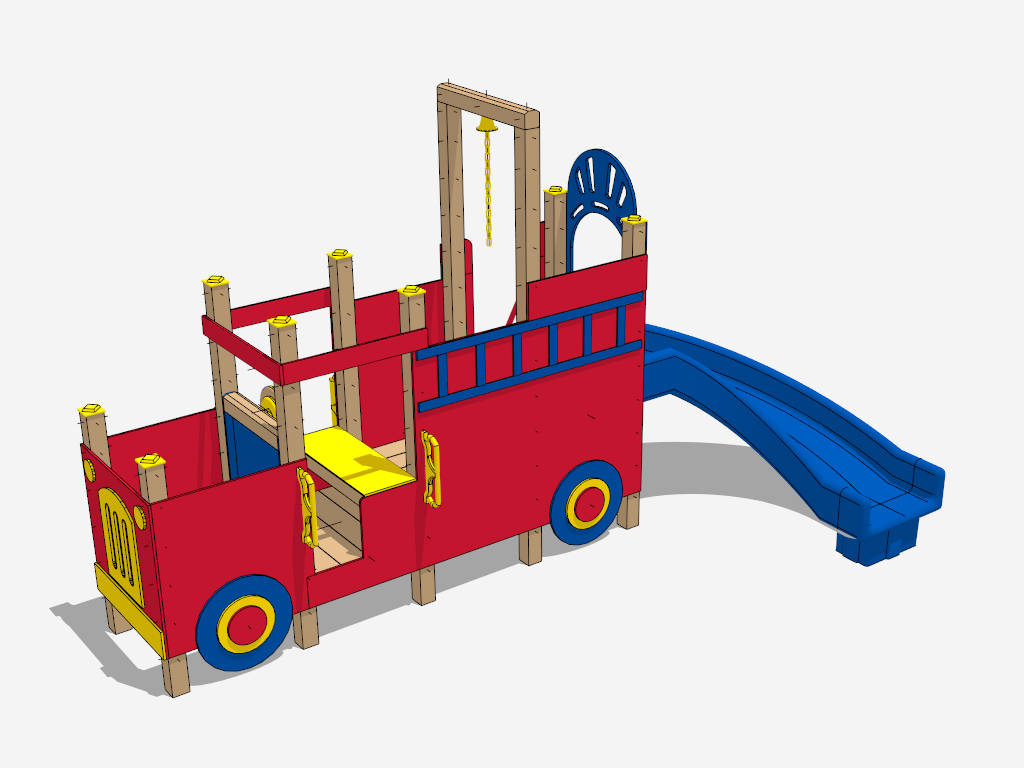 Toddler Car Playground Slide sketchup model preview - SketchupBox