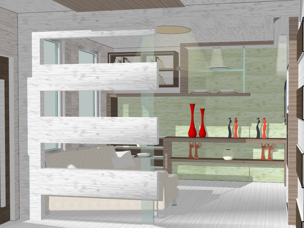 Home Office and Lounge Space sketchup model preview - SketchupBox