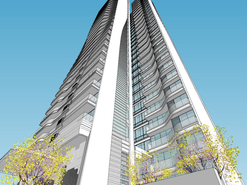 High-Rise Condo Buildings sketchup model preview - SketchupBox