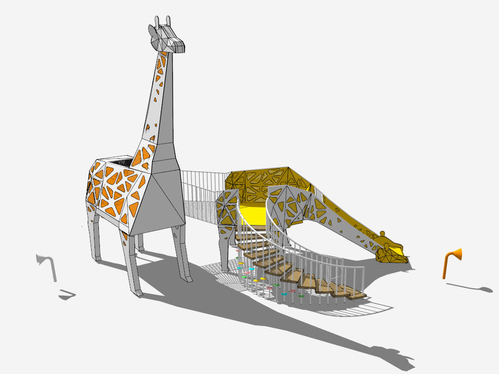 Outdoor Giraffe Slide sketchup model preview - SketchupBox