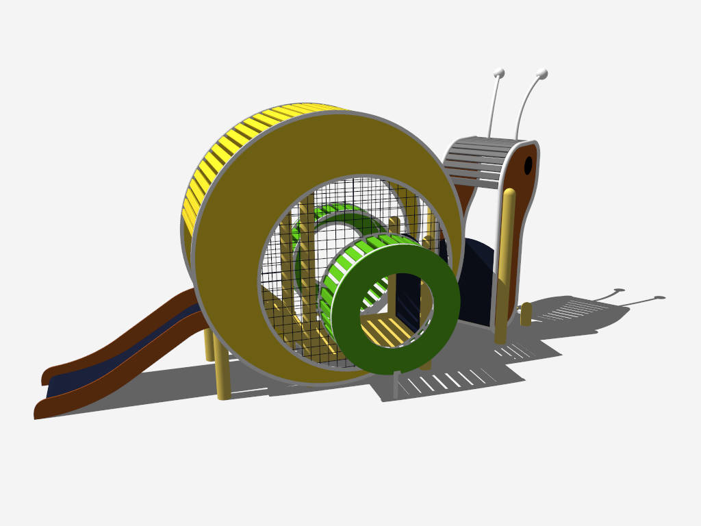 Snail Themed Playground sketchup model preview - SketchupBox
