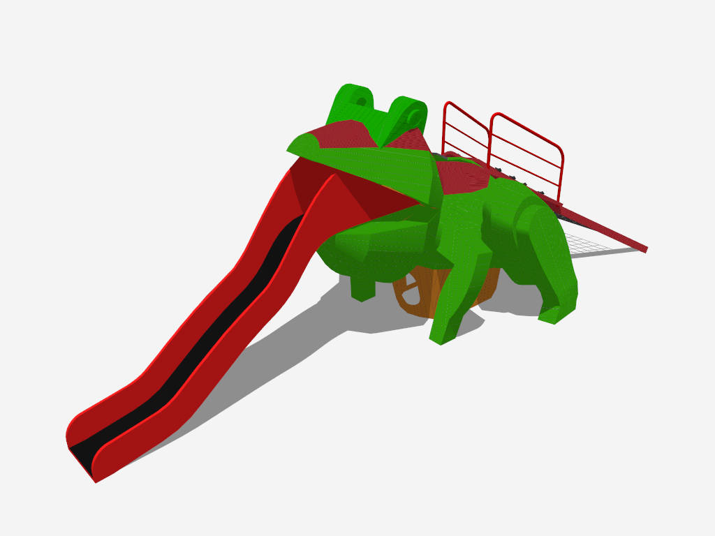 Frog Themed Playground sketchup model preview - SketchupBox