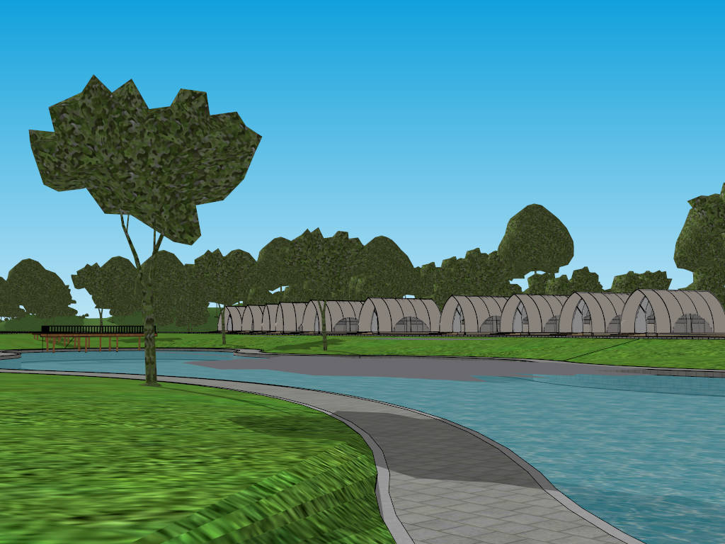 Lakeside Park Campground Planning & Design sketchup model preview - SketchupBox