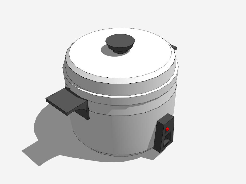 Electric Rice Cooker sketchup model preview - SketchupBox