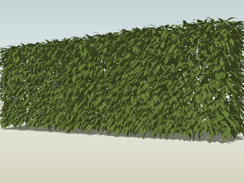 Garden Hedge Wall sketchup model preview - SketchupBox