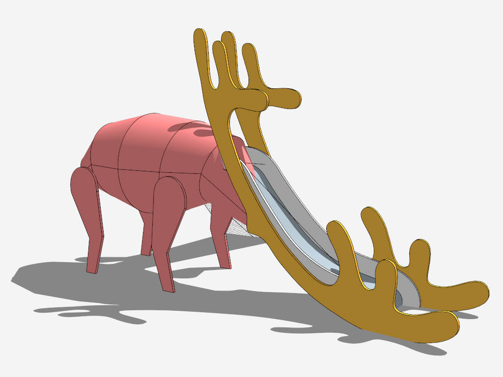 Deer Animal Theme Playground sketchup model preview - SketchupBox