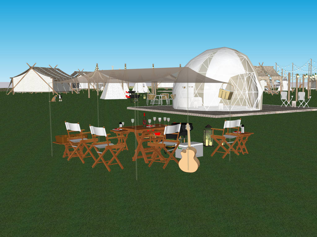 Music Festival Camping Idea sketchup model preview - SketchupBox